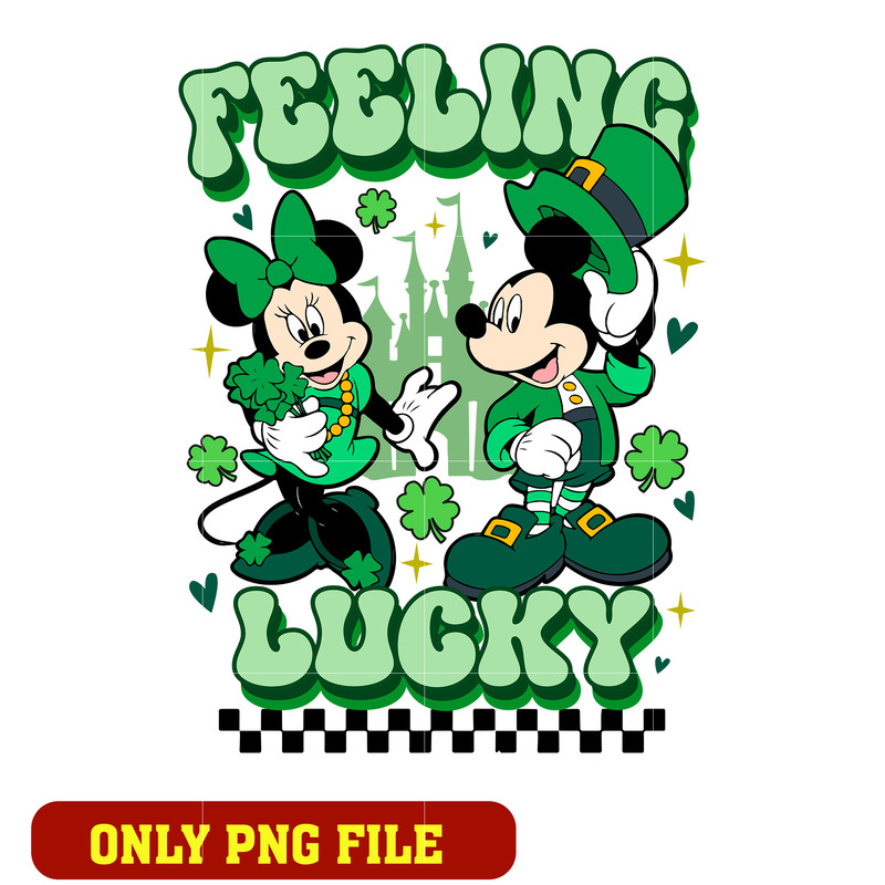 Mickey mouse couple patrick's day png