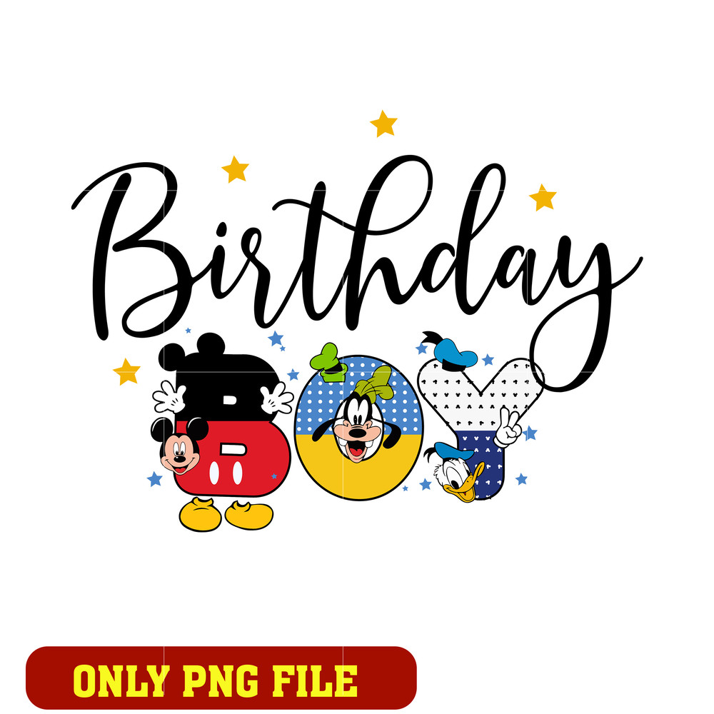 Mickey mouse disney birthday boy png