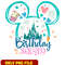 Mickey mouse head birthday squad logo png
