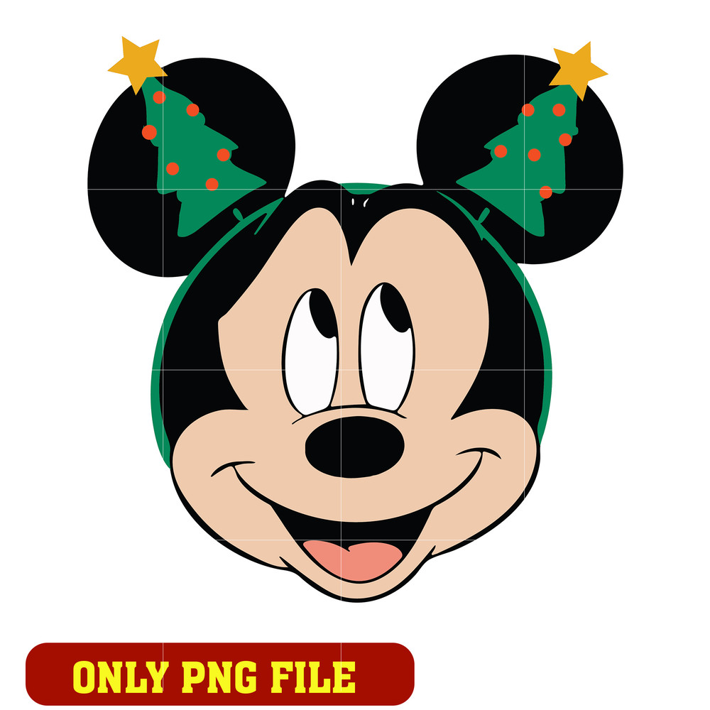 Mickey mouse head christmas png
