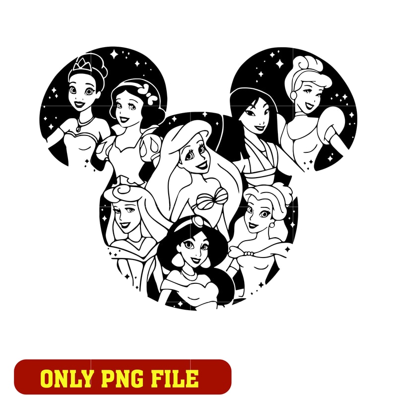 Mickey mouse head disney princess png