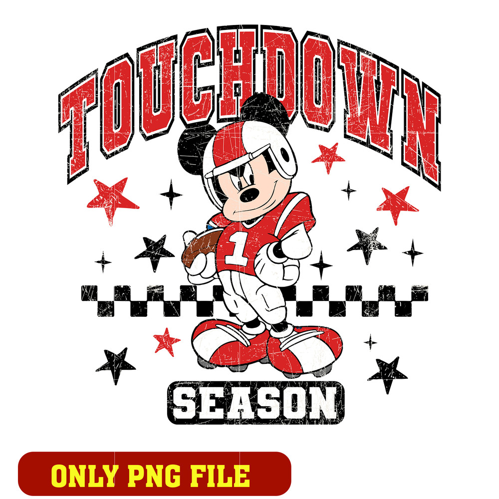 Mickey red touchdown season png