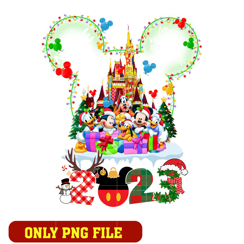 Mickey Very Merry Christmas custum Png