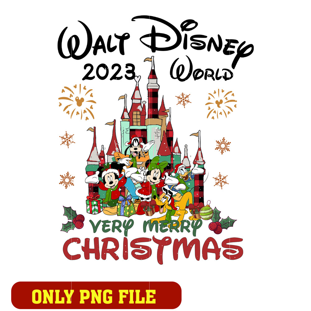 Mickey Very Merry Retro Christmas png