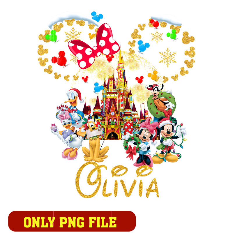 Minnie And Friends christmas Olivia png