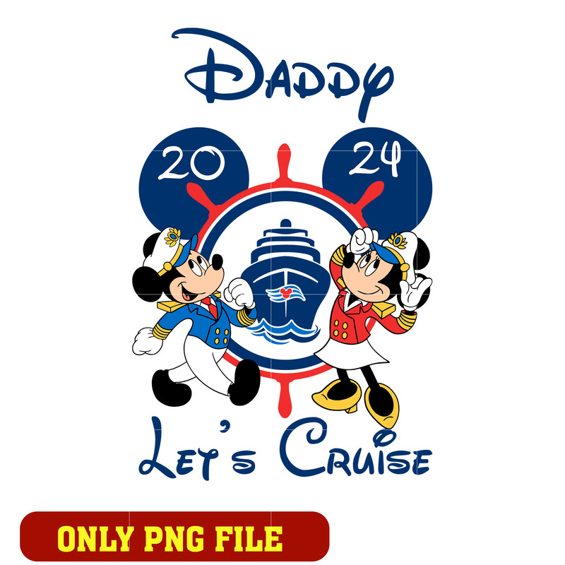 Minnie couple daddy let's cruise 2024 png