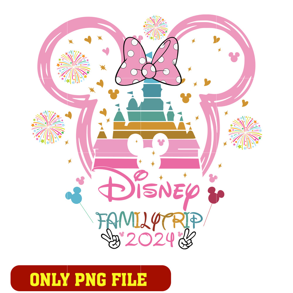 Minnie disney familytrip 2024 png