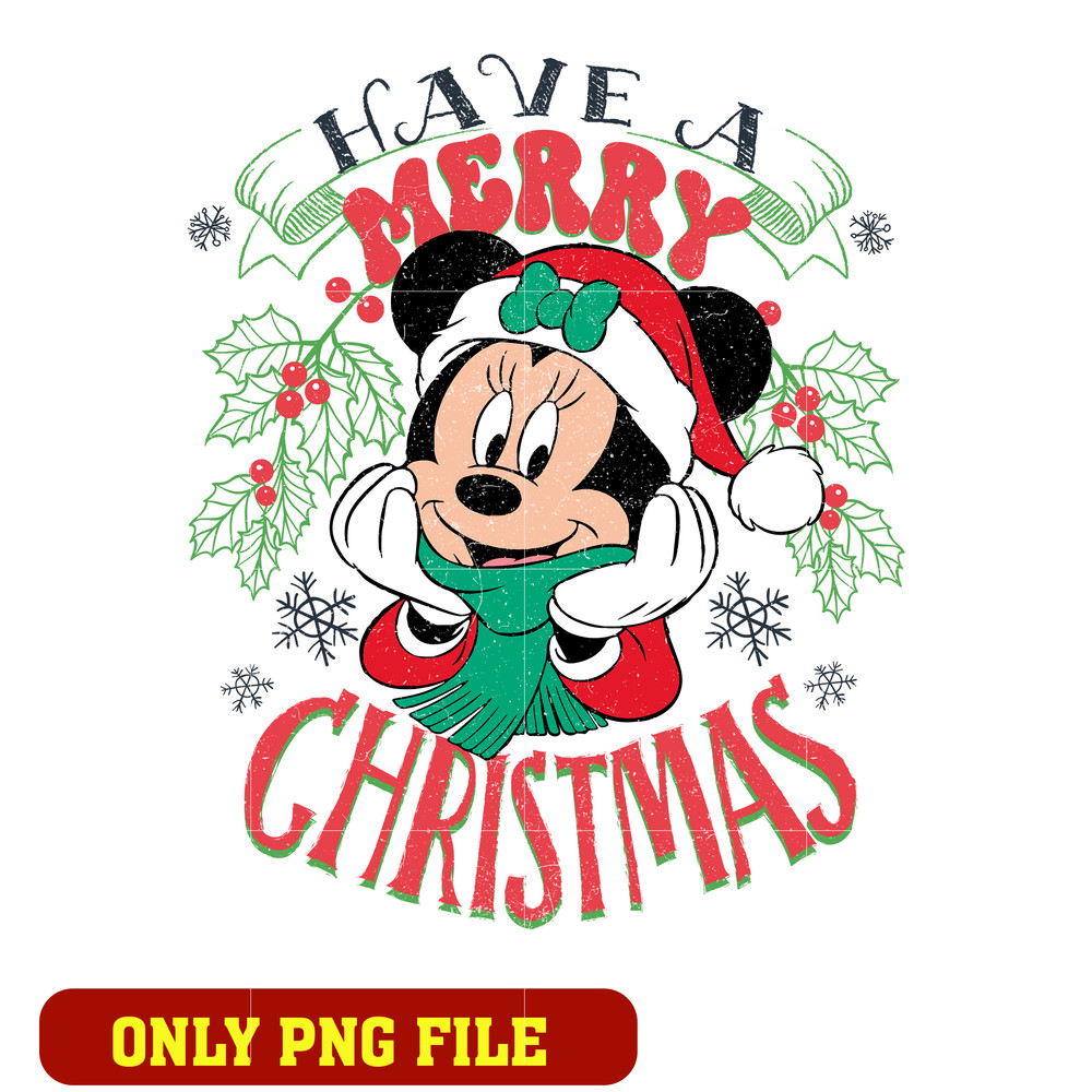 Minnie have a merry chrismas png