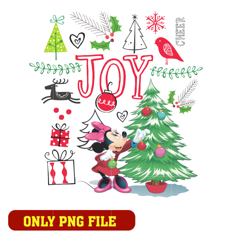 Minnie Mouse Minnie's Christmas Joy Postcard png