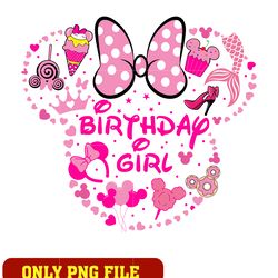 minnie mouse disney pink birthday girl png