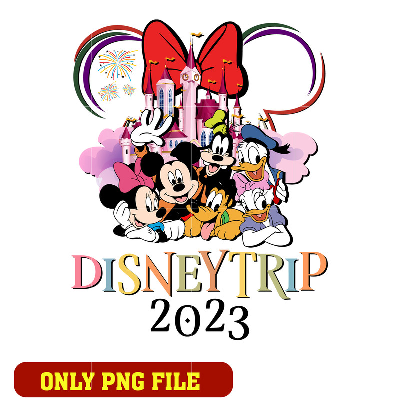 Minnie mouse head disney trip 2023 png
