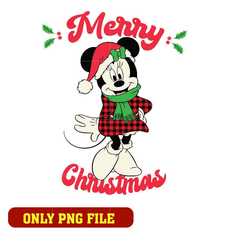 minnie mouse merry christmas logo png
