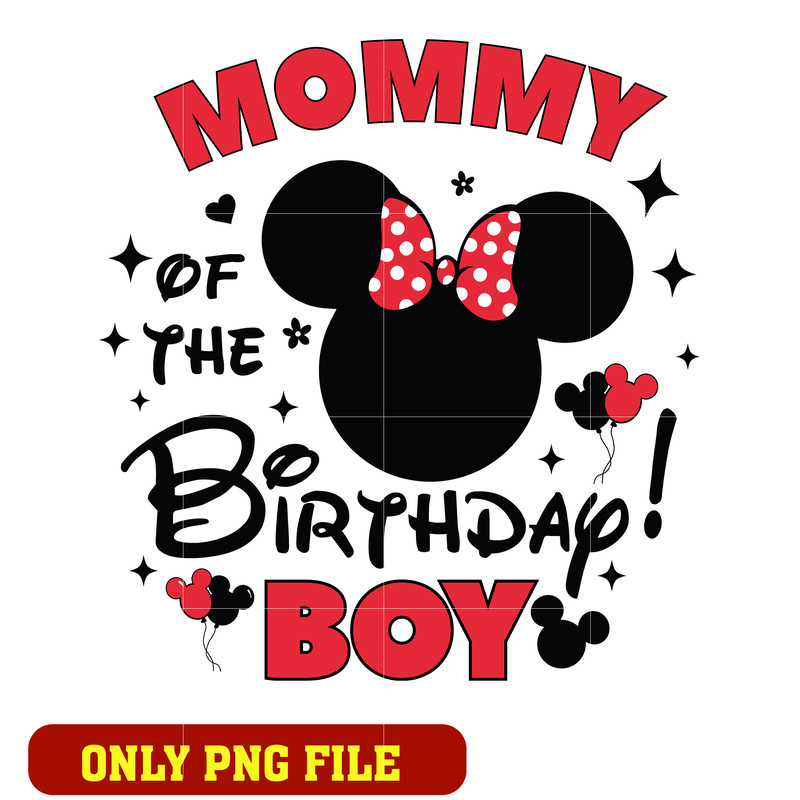 Minnie mouse mommy of the birthday boy png