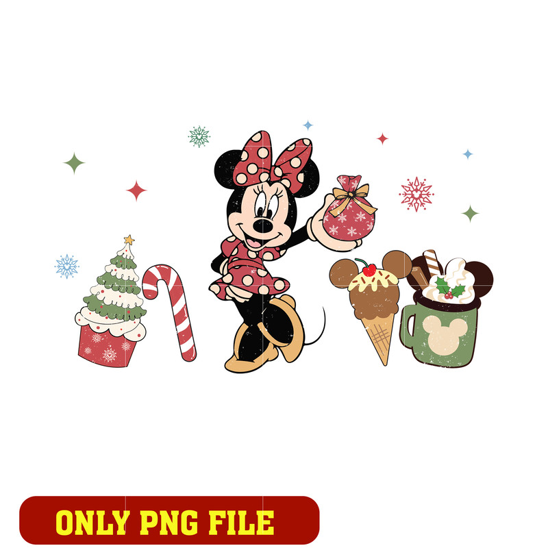 Minnie mouse snacks merry christmas png