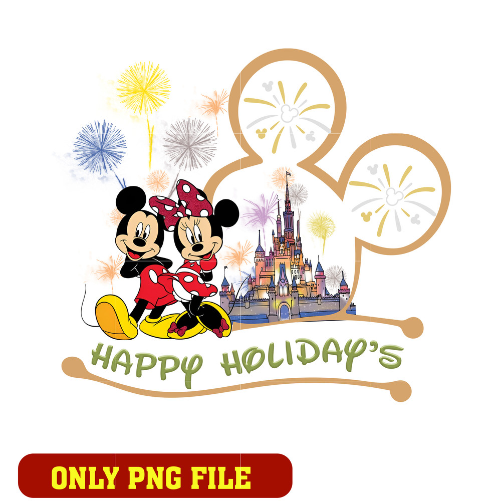 Mouse head Happy holidays png