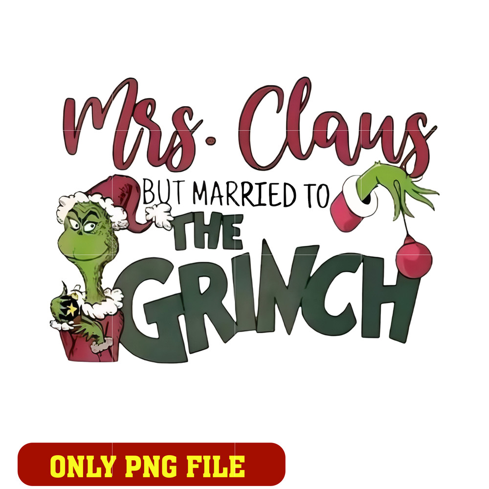 Mrs. Claus but Married to Grinch png