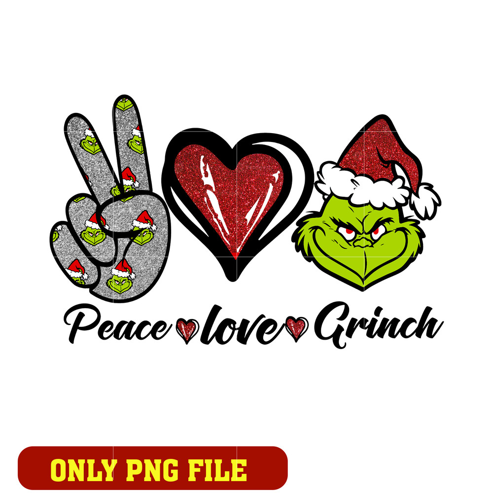 Peace Love Grinch  logo png
