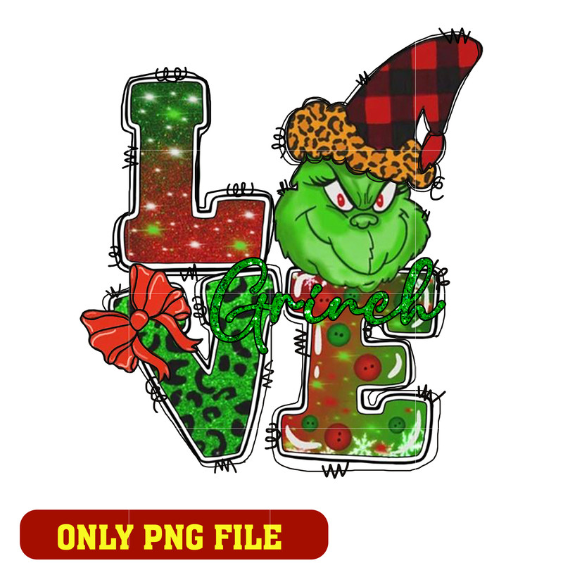 Santa Grinch Love Nurse png