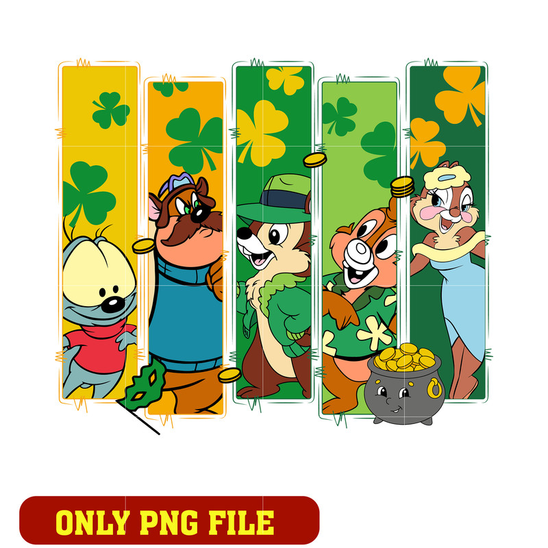 Skull With St Patrick Hat and Clover png