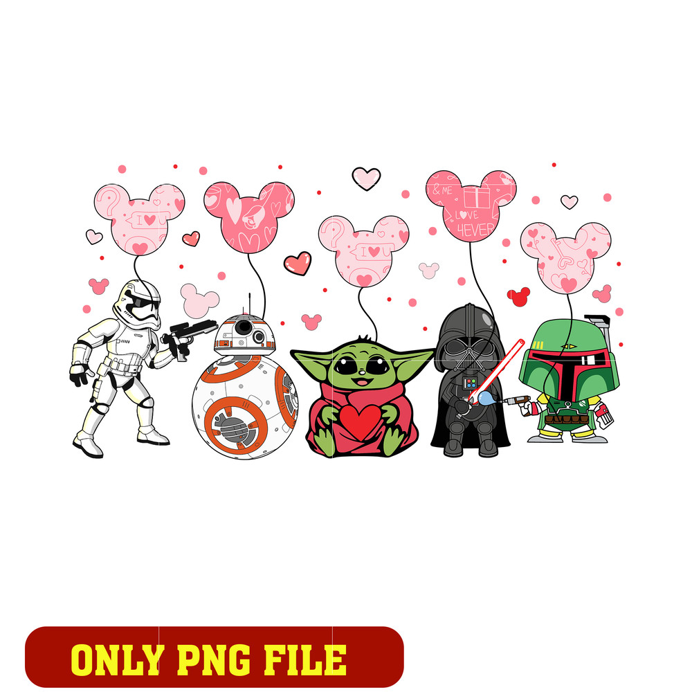 Star Wars R2-D2 BB-8 Droid Heart Valentine's Day Png  Valentines Day png