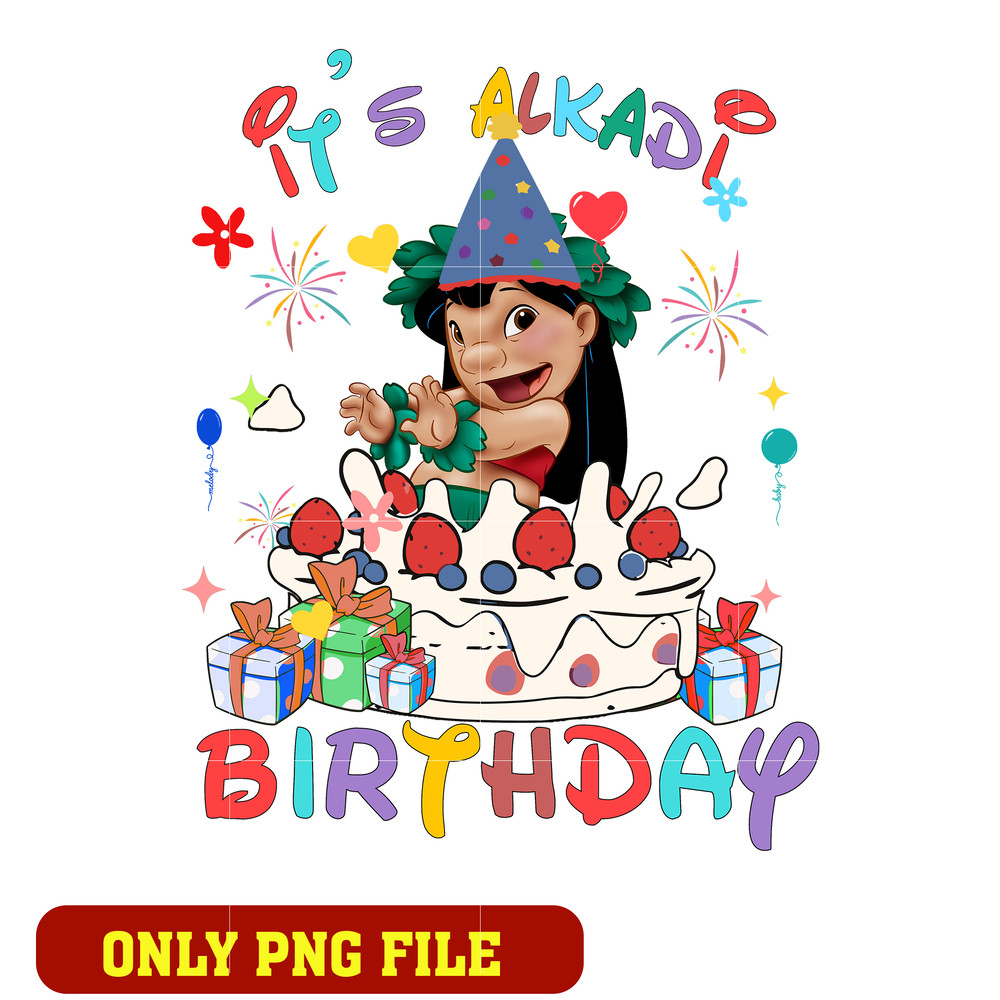 Stitch Lilo it's alkadi birthday png