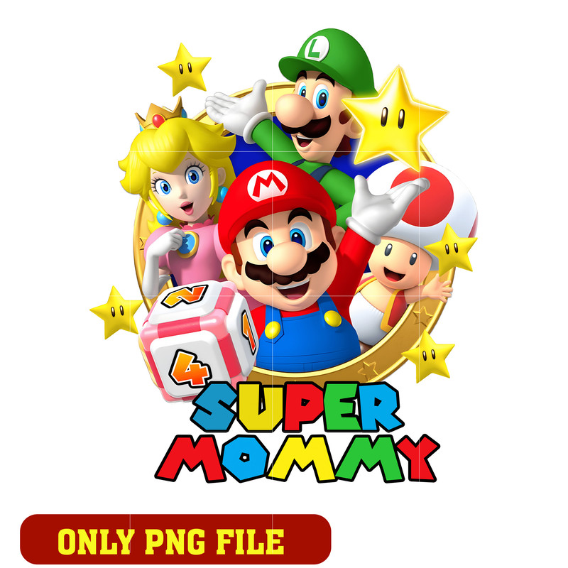 Super Mommy Mario Bros Stars png