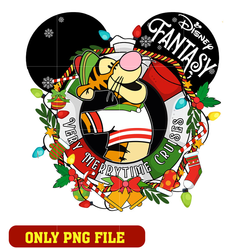 Tigger cartoon christmas png