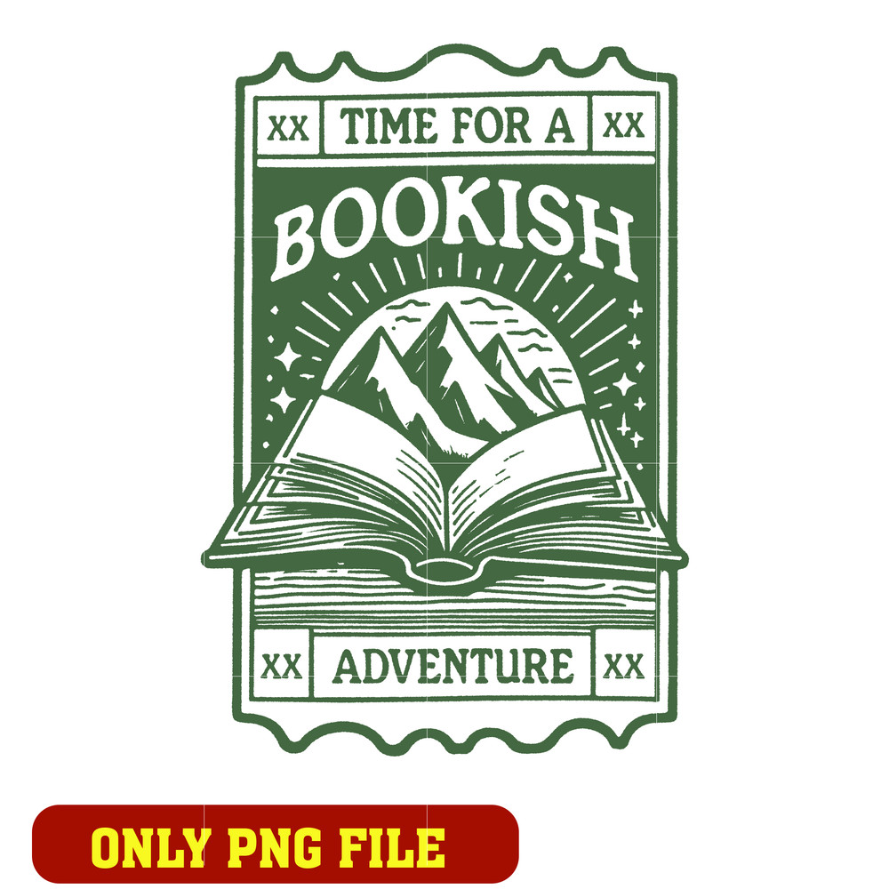 Time for a bookish adventure png