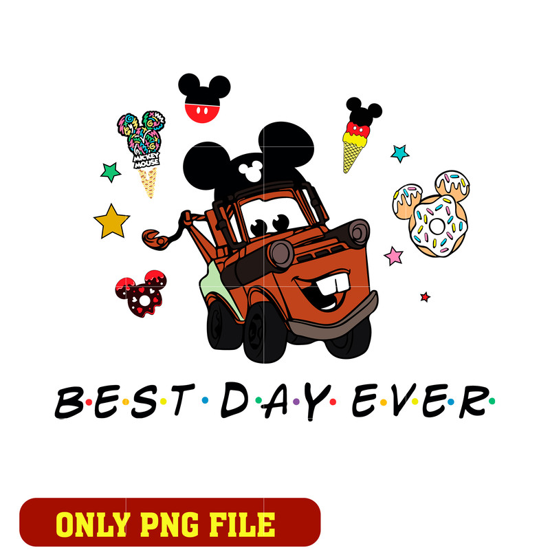 Tow mater Best day ever png