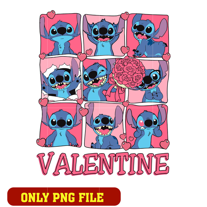 Valentine Day Love Stitch Stickers png