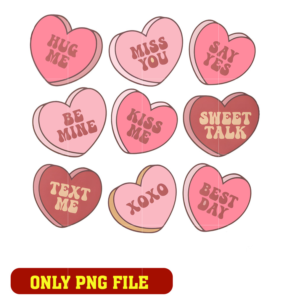 Valentines Conversation Hearts png