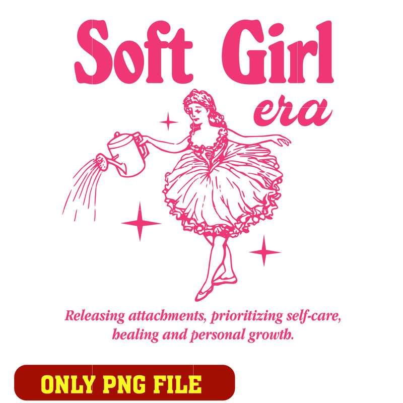 Vintage soft girl era png