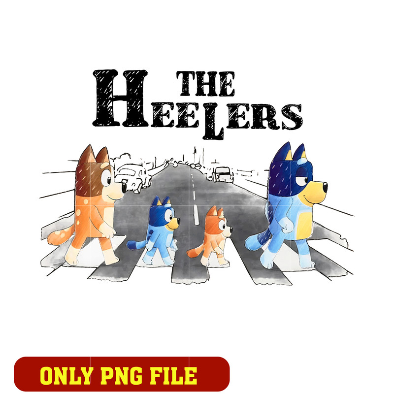 Vintage The Heeler Bluey Family The Beatles Birthday png