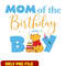 Winnie the pooh mom of the birthday boy png