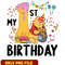 Winnie the pooh my 1st birthday png