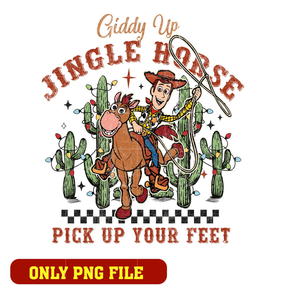 Woody Giddy Up jingle horse logo png
