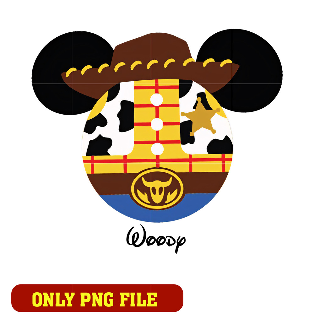 Woody mouse head toy story png