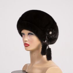 Warm Fur beret for womens. Warm Fur beret. Winter Mink Berets. Real Fur Beret. Mink Hats. Fur Beret. Winter Beret. Beret