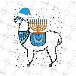 menorah hanukkah llama cute alpaca chanukah christmas svg, cute llama design svg, hanukkah menorah, christmas png, digit