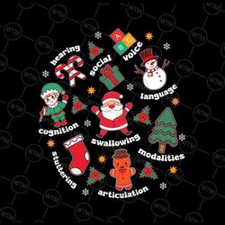 speech language pathologist slp santa squad christmas svg, speech santa squad png, christmas png, digital download