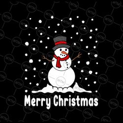 snowman christmas cute winter svg, funny merry christmas snowman santa hat svg, christmas png, digital download