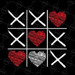 valentine's day tic tac toe svg, valentine funny love png, heart lover png, tic tac toe game png, love always wins, hugs
