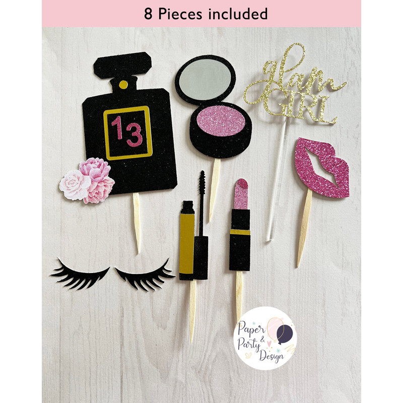 Make Up Cake Topper Svg Digital Cut File Instant Download Cake Decor SVG File 1