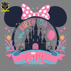 groovy birthday girl minnie mouse head svg