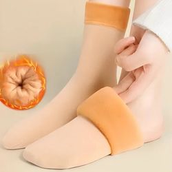 cozy winter socks for women, thicken warm cashmere & wool blend, thermal short socks for boots & home