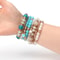 Bohemian Stackable Bracelets for Women – Multilayered Stretch Charm Bracelets with Pendant