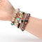 Bohemian Stackable Bracelets for Women – Multilayered Stretch Charm Bracelets with Pendant
