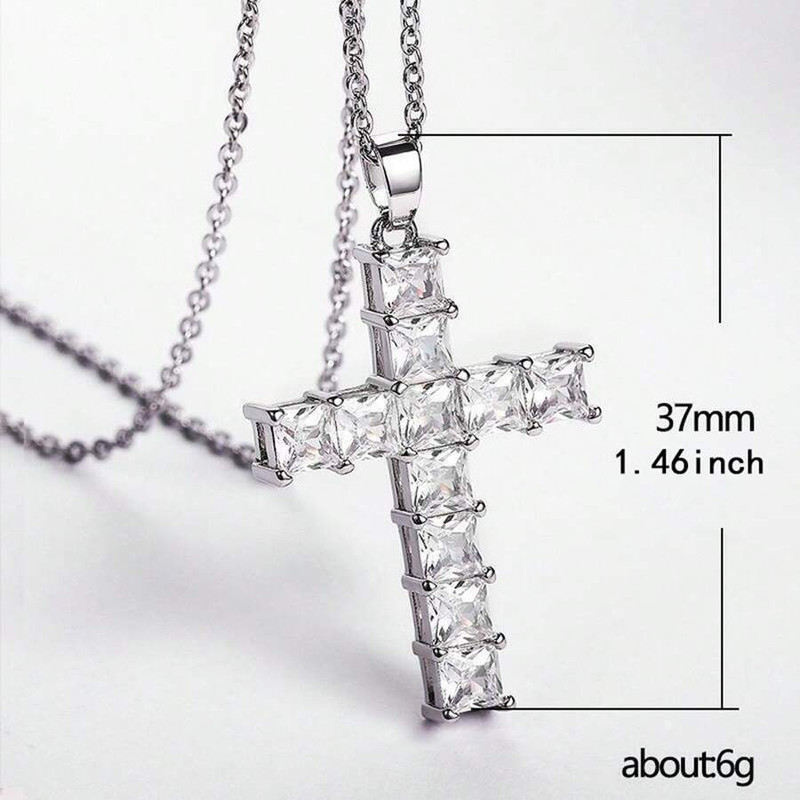 Fashion Necklaces For Women  Elegant Gold Jesus Cross Pendant With MultiColor Crystals Perfect For  5