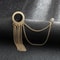 Mens Black Tassel Corsage Brooch Metal Rhinestone Collar Pin For Suit Shirt Jewelry 1