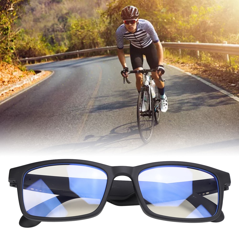 Smart Bluetooth Sunglasses with Sound & Microphone, Blue Light Blocking Glasses for Running, Driving, Comfortable Wear